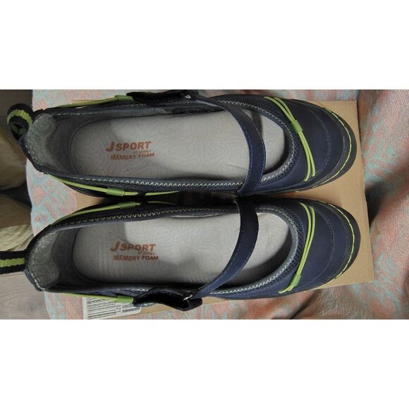 Jambu Jsport Women's Navy/Green Memory Foam Comfort Shoes Size 9 - Picture 6 of 7